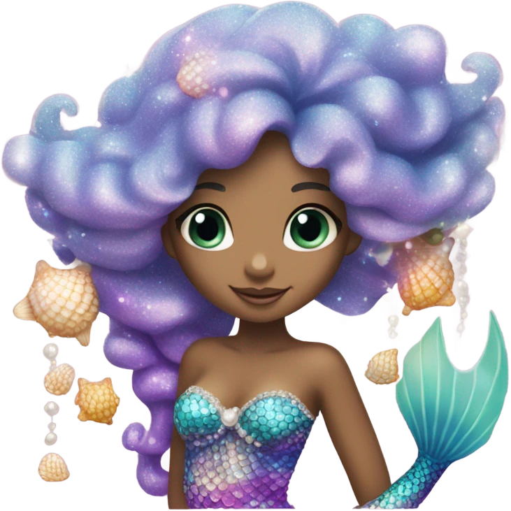 Glitter mermaid emoji