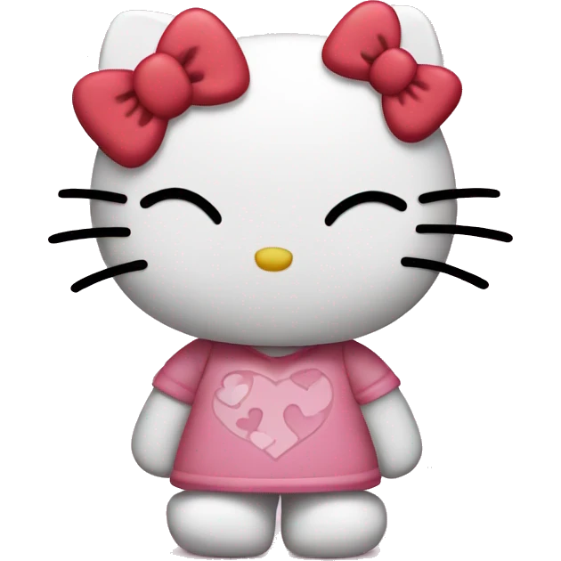 Hello kitty in love emoji