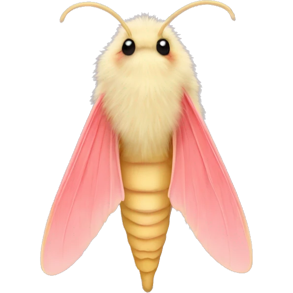 fluffy rosy maple moth emoji