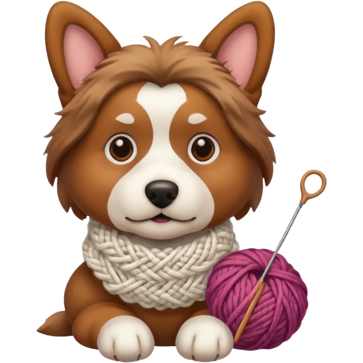 dog knitting  emoji