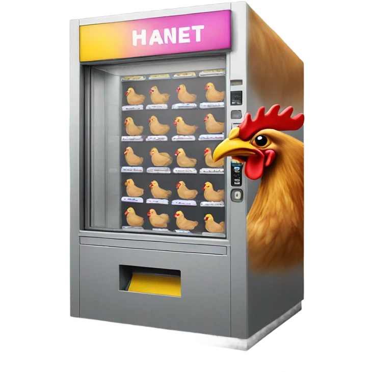 Chicken vending machine emoji