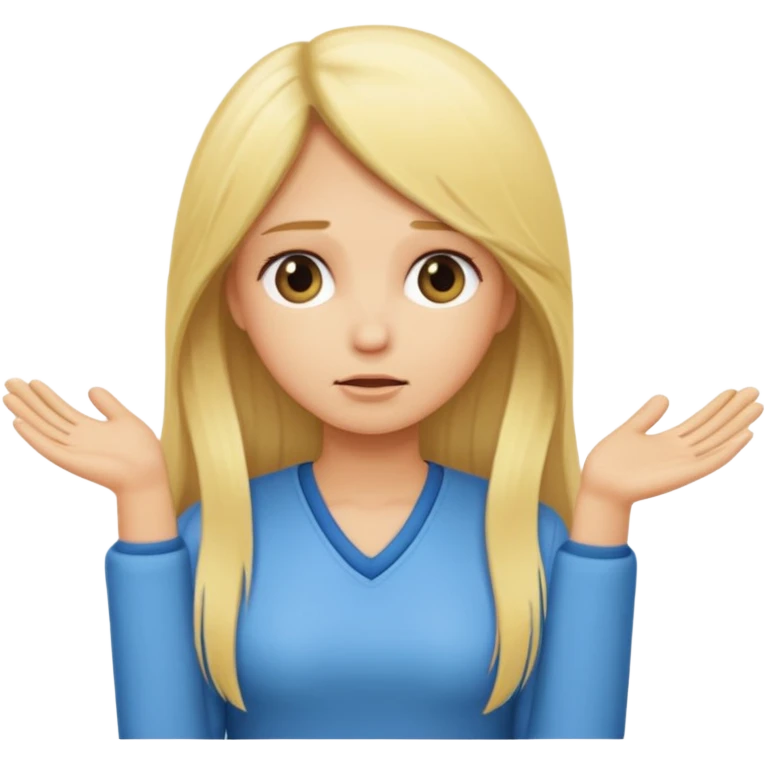blonde cartoon girl long hair asking for a timeout emoji