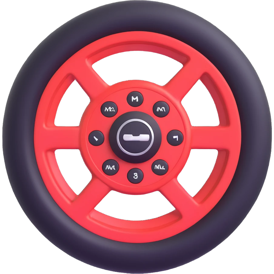 cars control wheel emoji