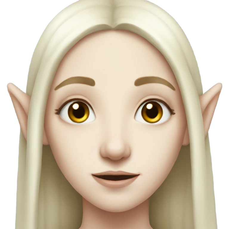 Pale elf girl portrait emoji