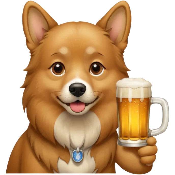 Ein Hund der talahon ist und Bier trinkt emoji