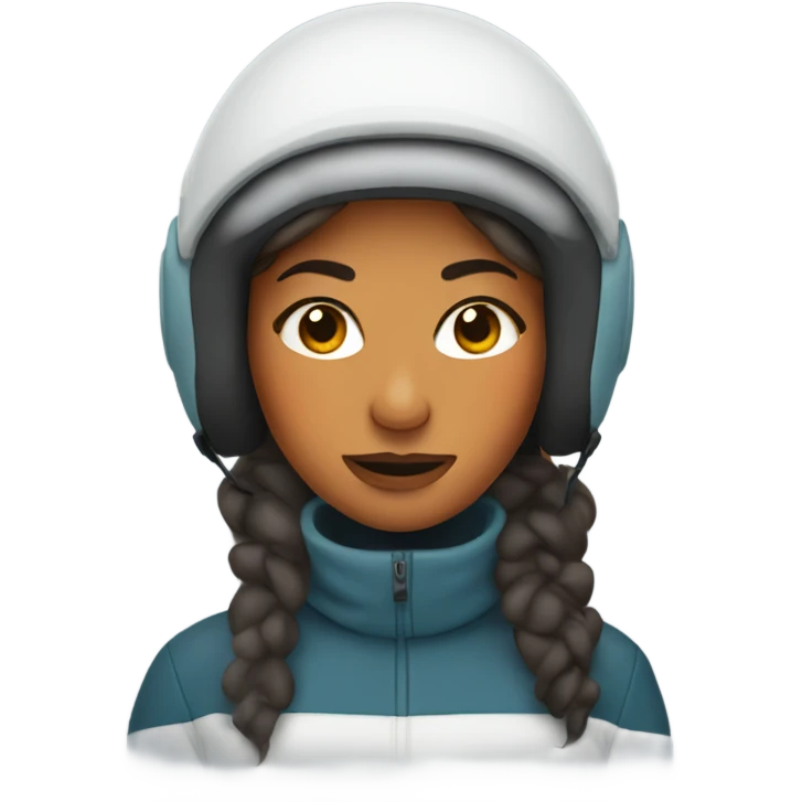 girl with windburn on face from snowmobiling  emoji