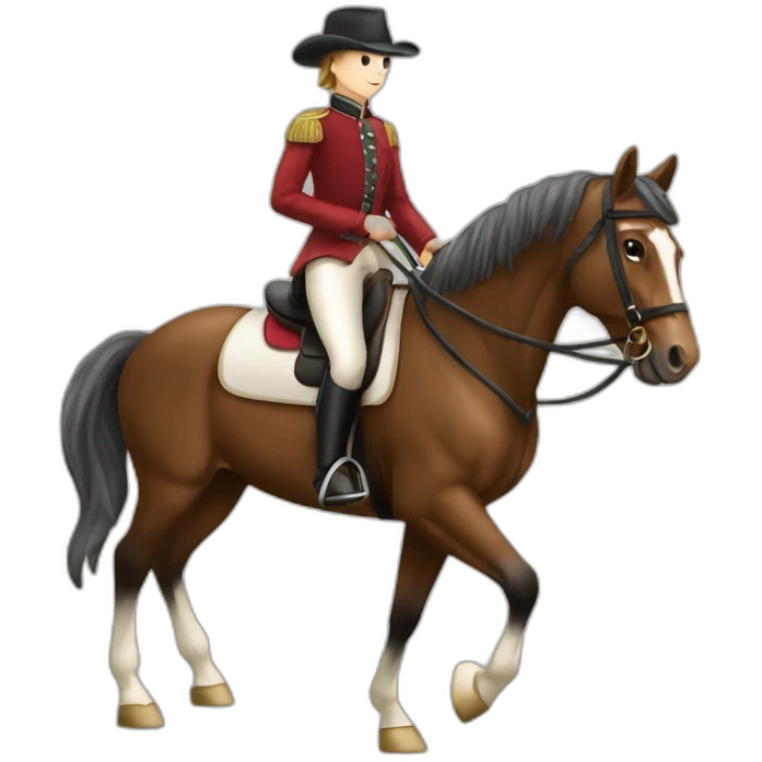 Votigeuse equestre sur cheval emoji
