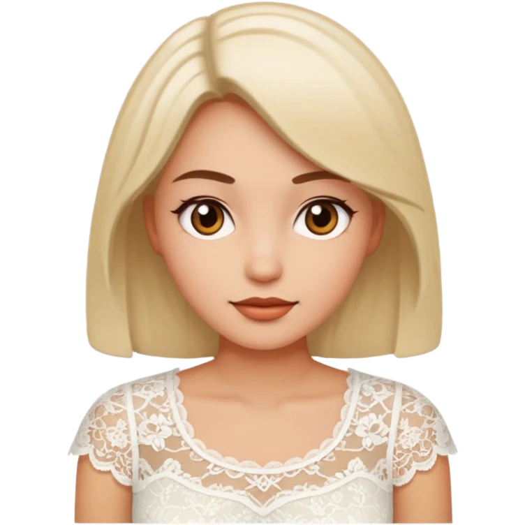 Lacey white top  emoji