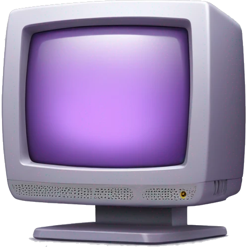Realistic Light purple modern compute monitor emoji