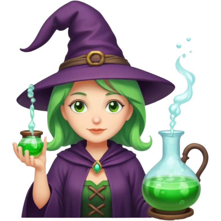 green witch cooking potion emoji
