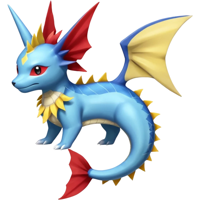 Manectric-Vaporeon-Salamence-Electrike-Amaura-koi-Fakemon-fusion, full body emoji