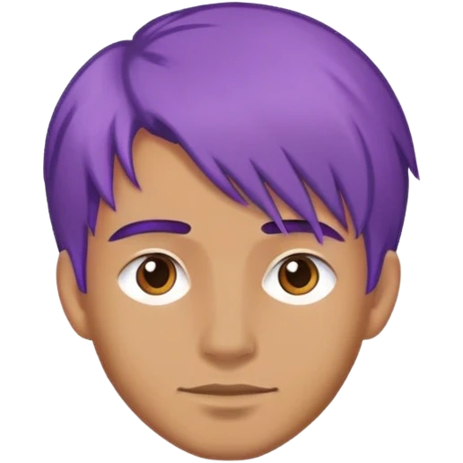 hombre con cabello morado emoji