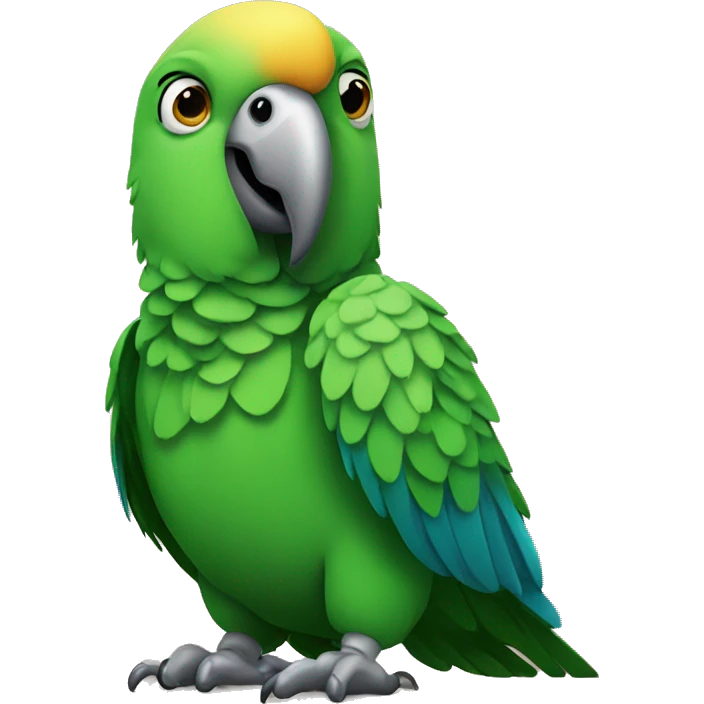 parrots looking a lttle dum emoji