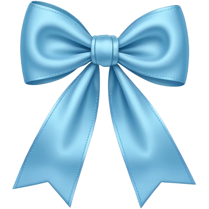 Light blue colour bow emoji