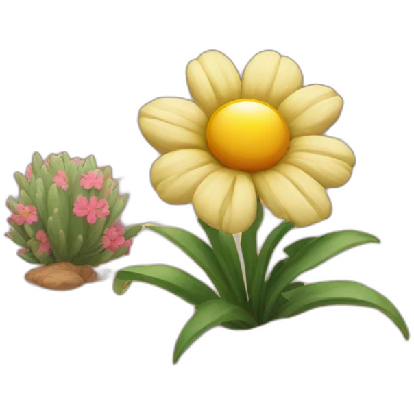 Flower and desert emoji