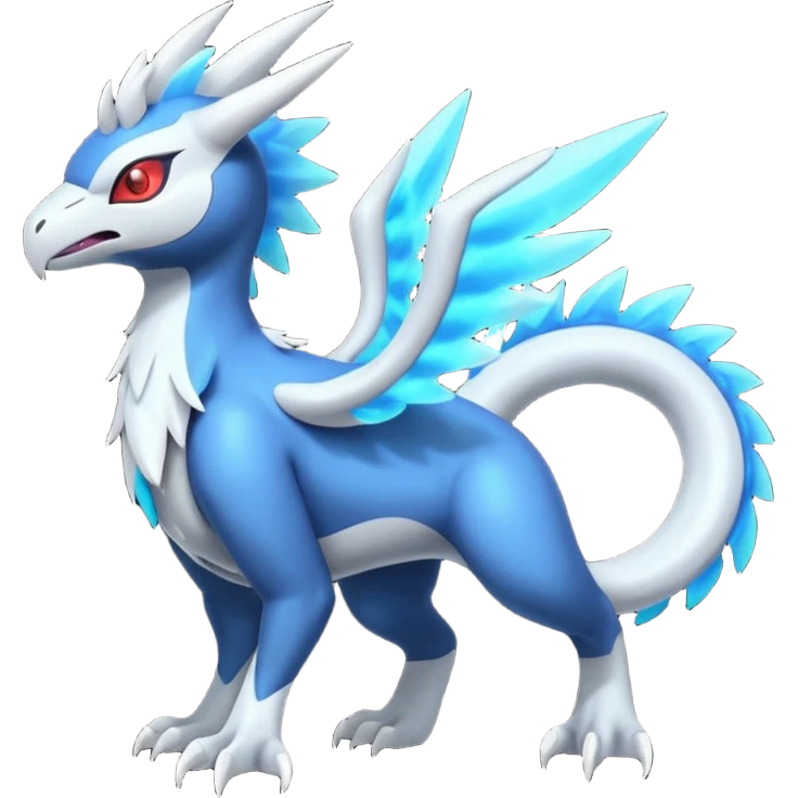 Neon Vibrant Pulsating Trail-glowing Chromatic Trico-Absol-Salamence-Silvally-fusion-hybrid emoji