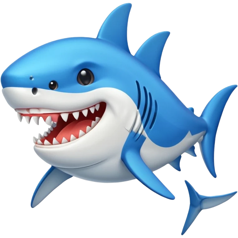 Tiburón con tenis azules emoji