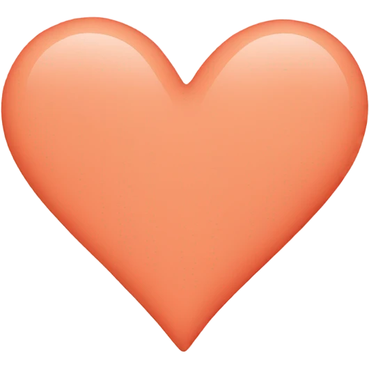 Plain salmon color heart emoji