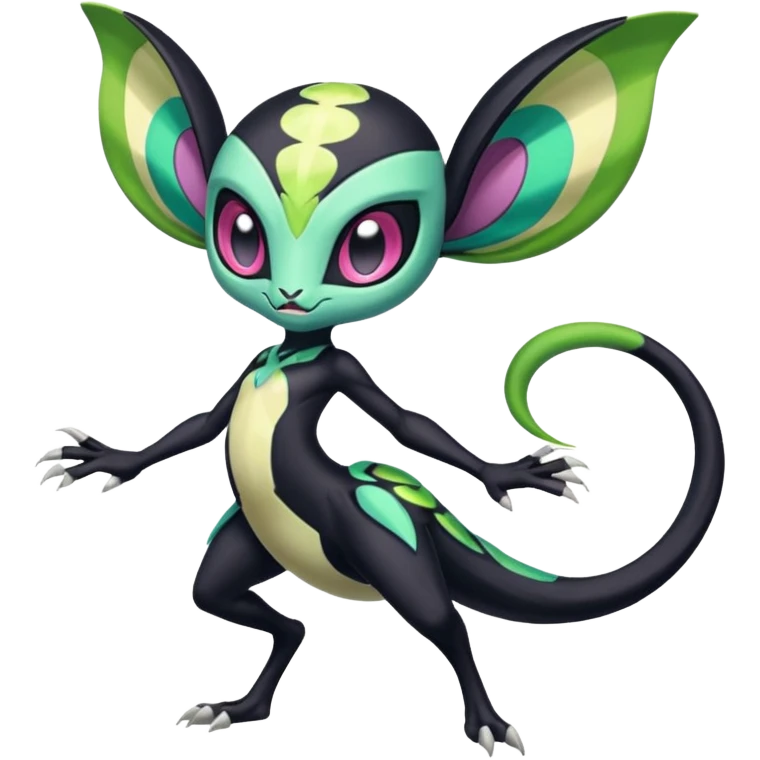 Colorful Exotic Meloetta-Virizion-Venom-Stitch-Fakémon-creature-hybrid emoji