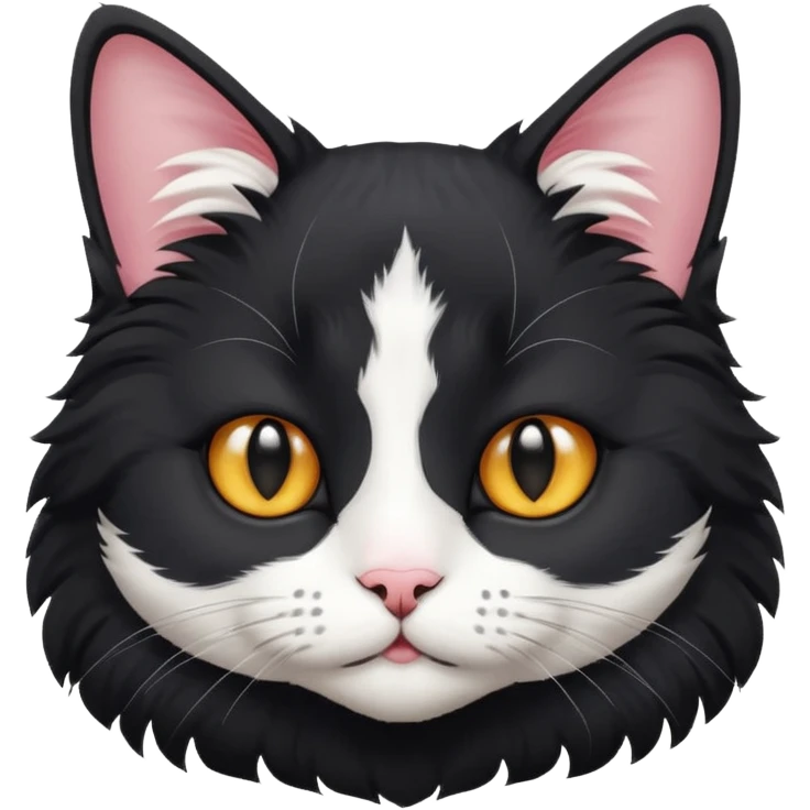 Black and white cat emoji
