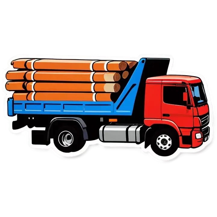 lkw mit holzbeladen rod emoji