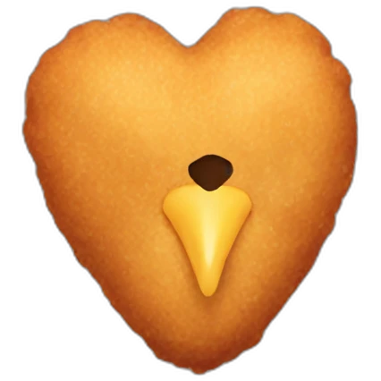 chicken-nugget-shaped-like-heart emoji