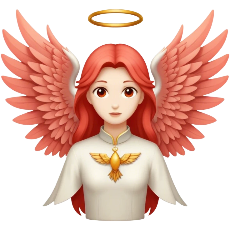 6 winged seraphim light red emoji