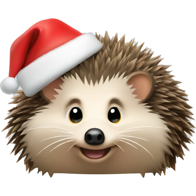 hedgehog with Santa hat  emoji