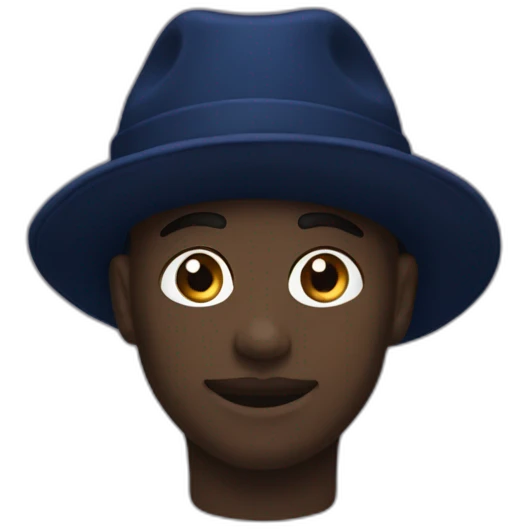 🥷🏿 but in navy blue emoji