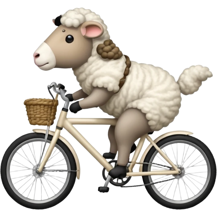 sheep on bike emoji