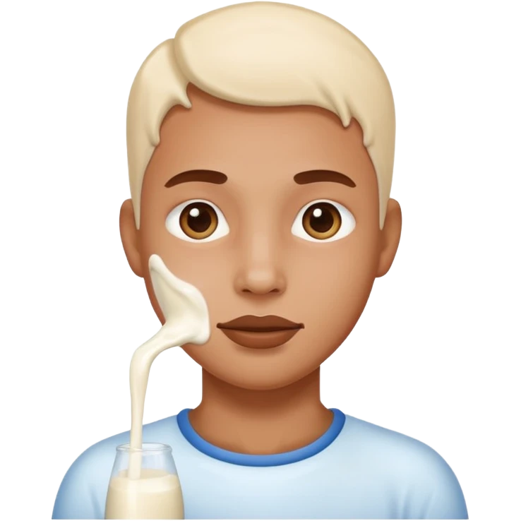 milk on black face emoji