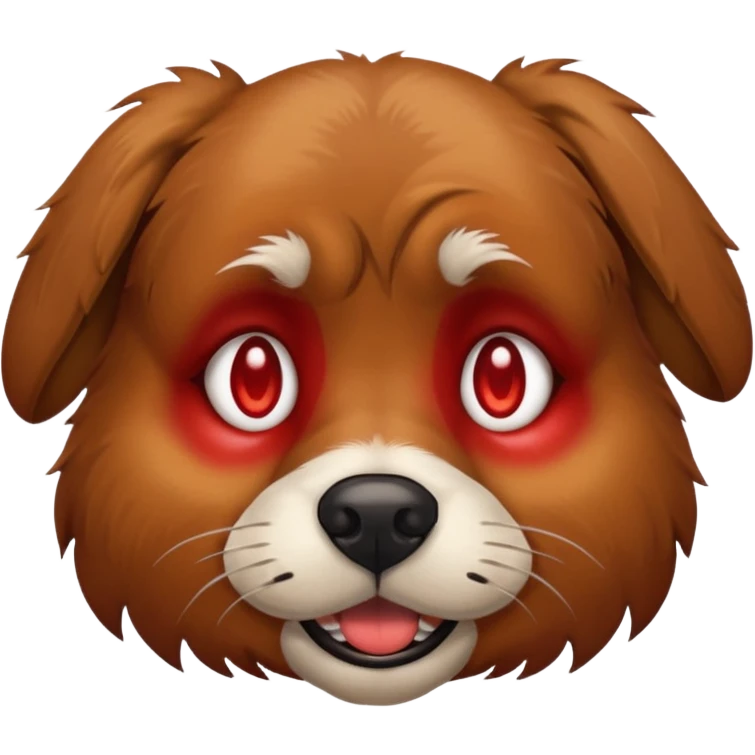 Drunk Brown dog emoji
