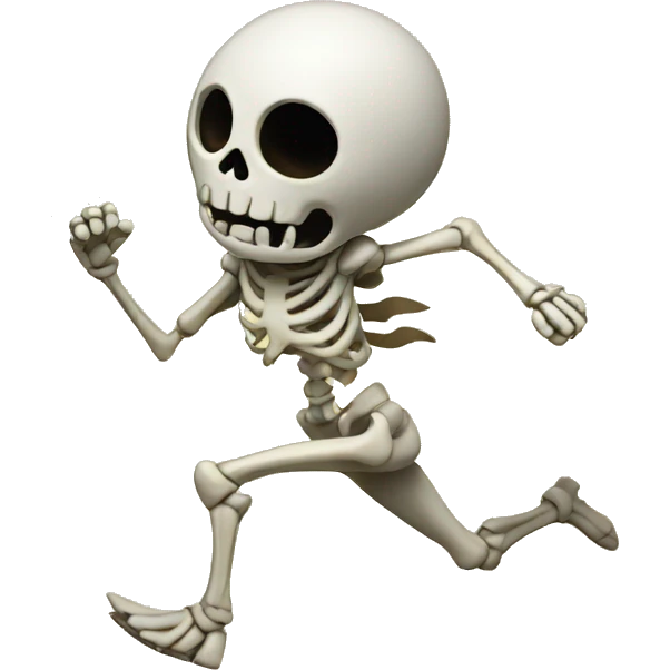 skeleteon running emoji