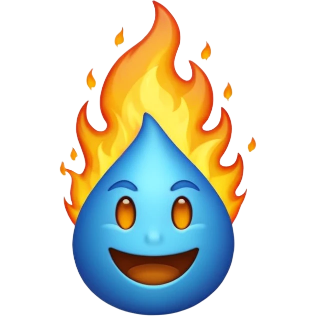 Emoji de fuego azul emoji