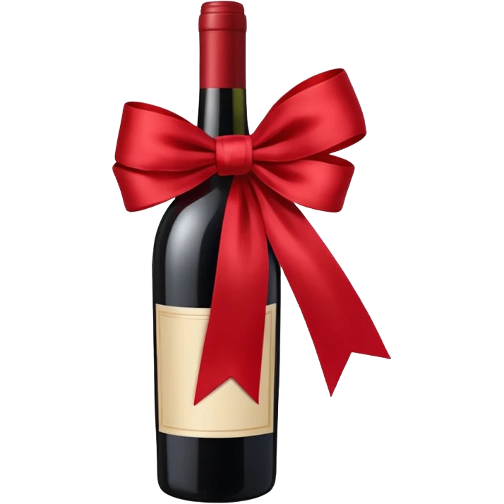 ribbon decoration on a wine bottle emoji