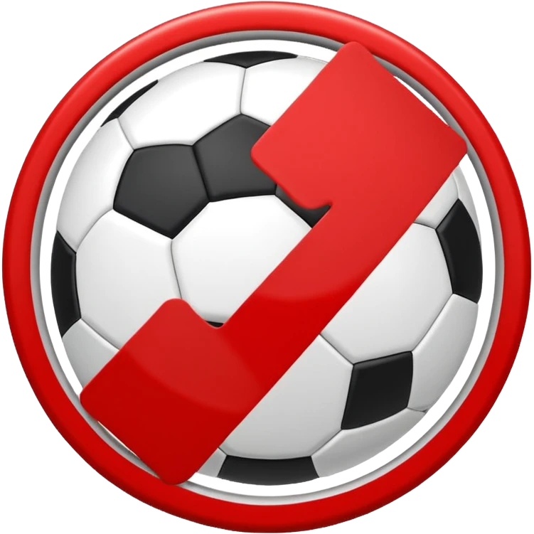 traffic sign style emoji, no playing football allowed emoji