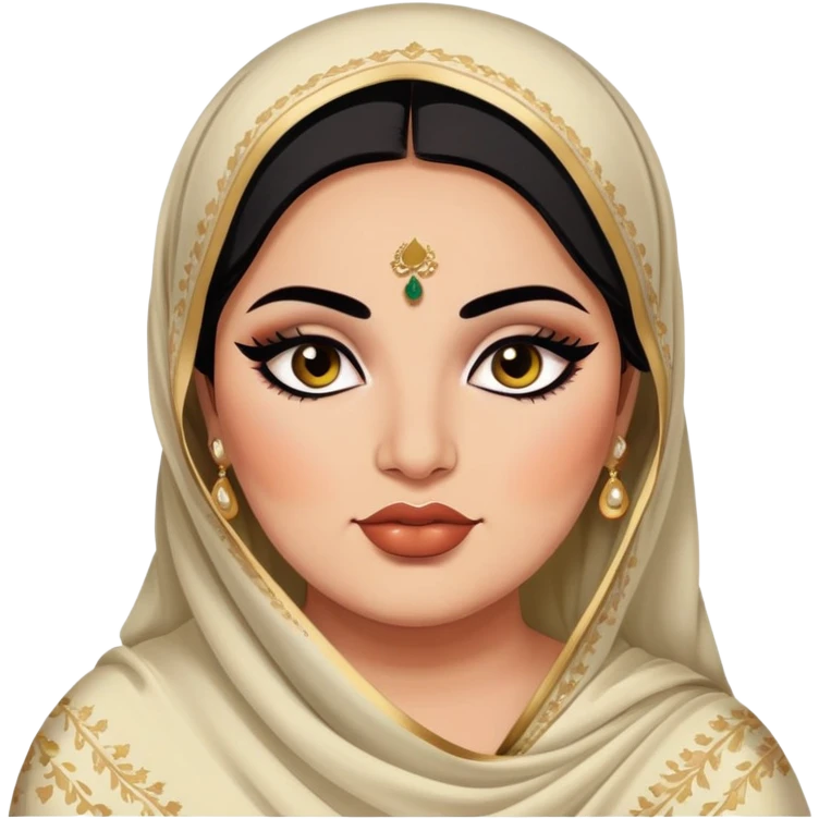 big very plus size, pakistani, dupatta, baddie,pretty, makeup, lipgloss, black eyeliner, emoji
