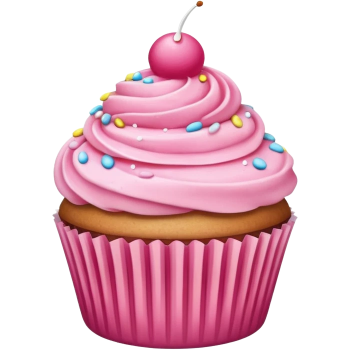 Cupcake with pink icing emoji