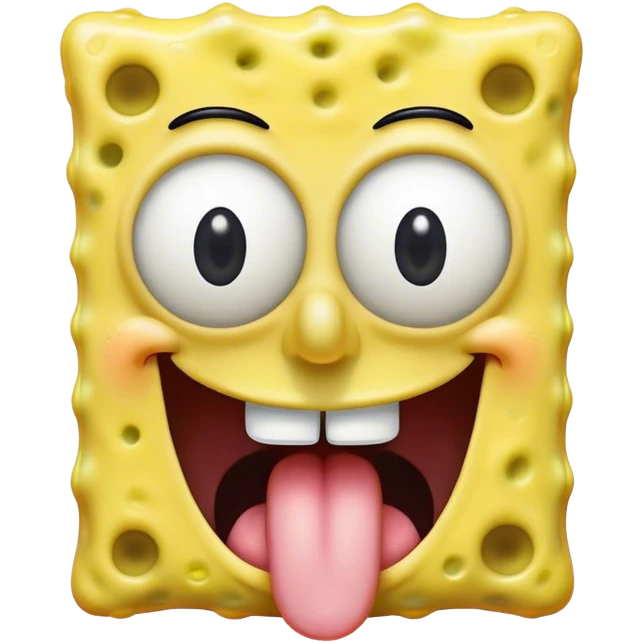 spongebob evil sticking out tongue  emoji