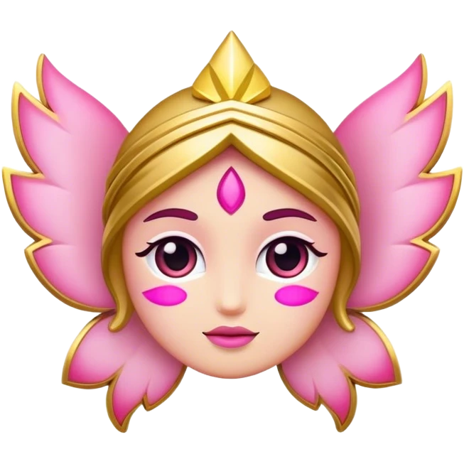 belief gold pink emoji