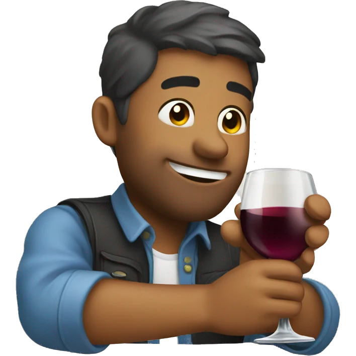 Drinking wine emoji