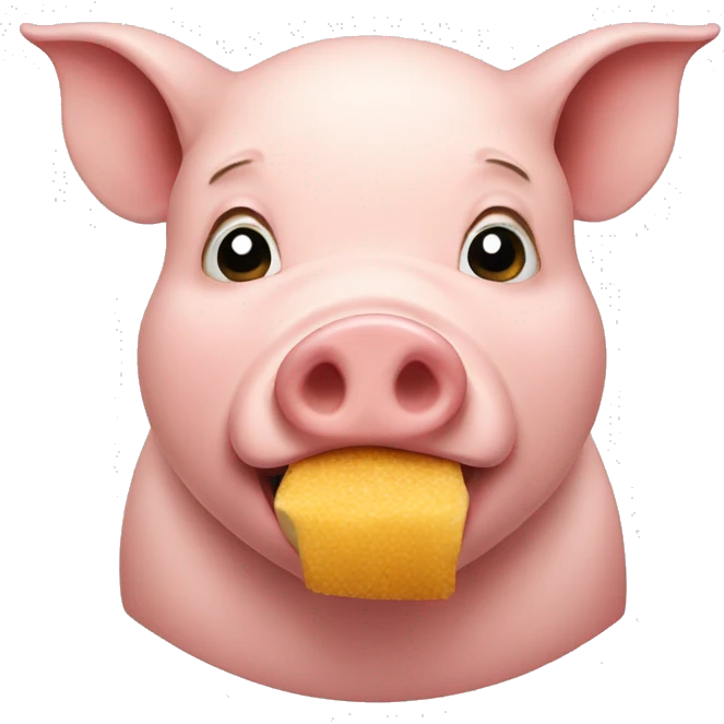 Pig eating  emoji