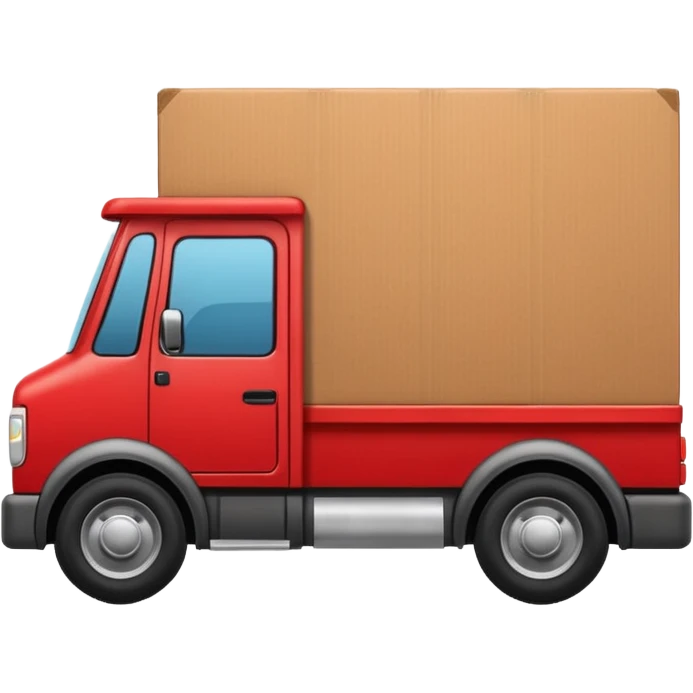 delivery truck carrying a package emoji
