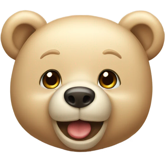 Cute beige bear emoji