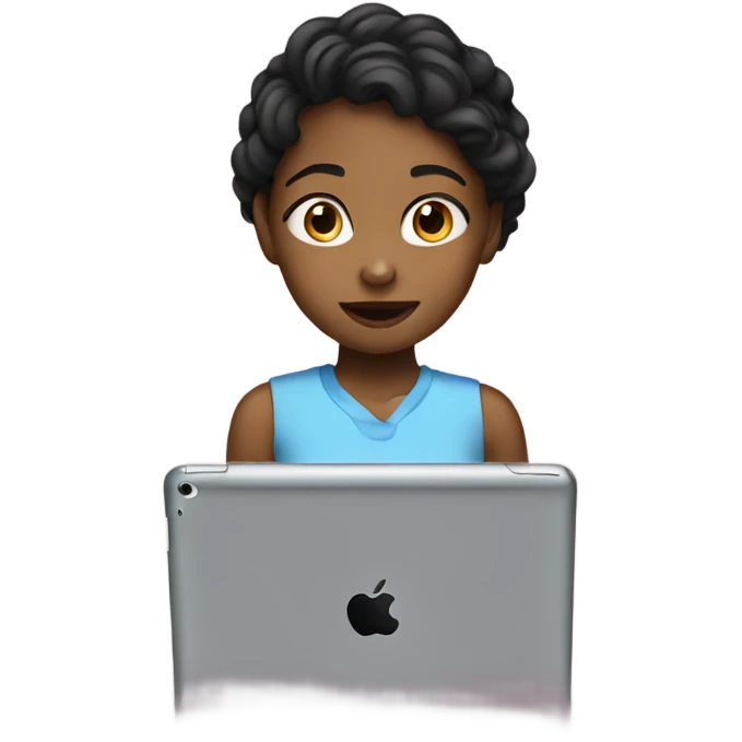 Girl Watching iPad  emoji