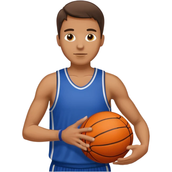 man holding basketball ball emoji