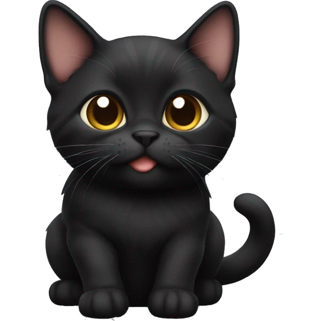 Black munchkin cat emoji