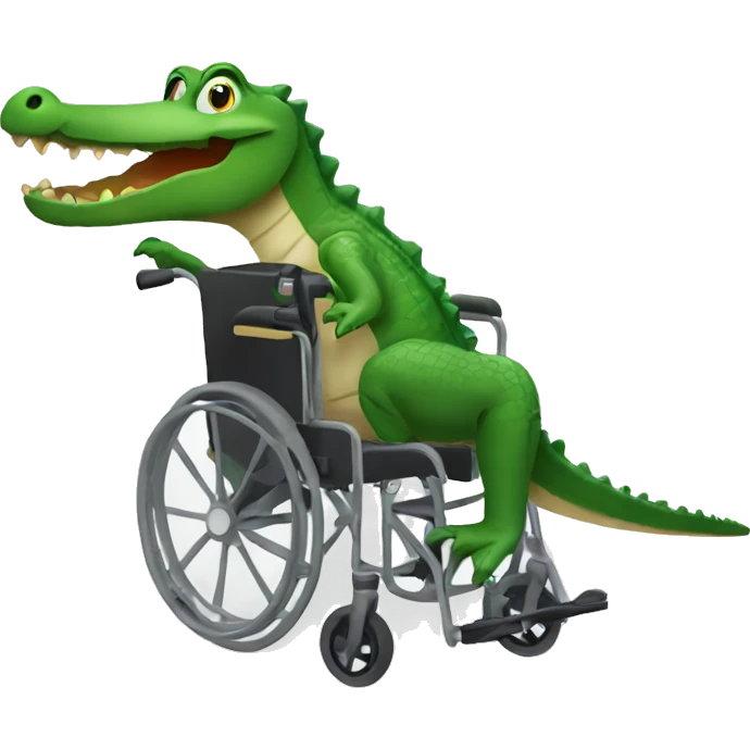alligator in wheelchair emoji