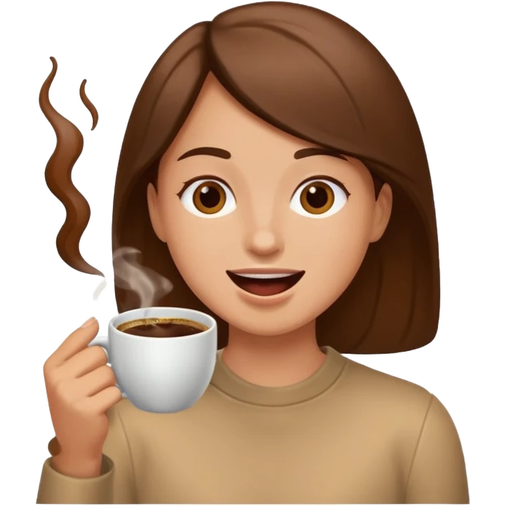 Spitting coffee while laughing emoji