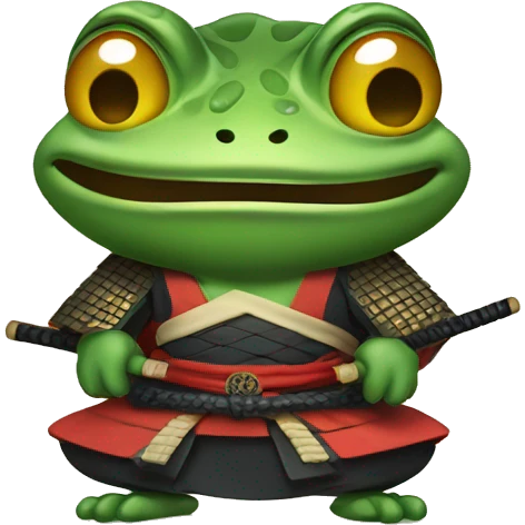 samurai frog winking emoji